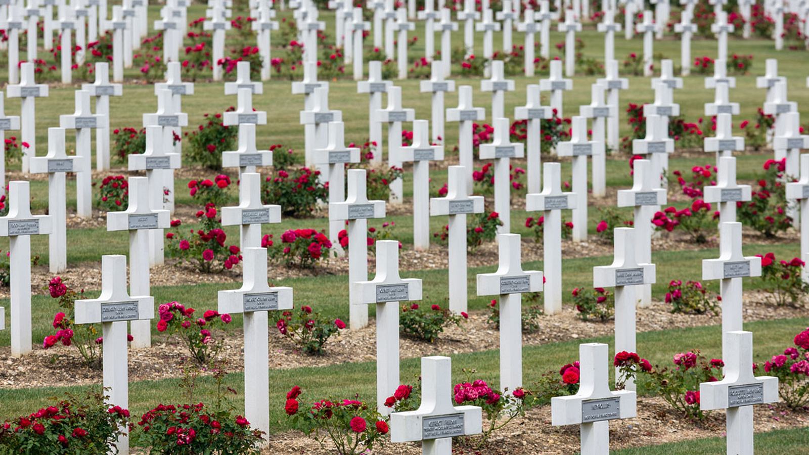 Военное кладбище в Вердене, Франция.