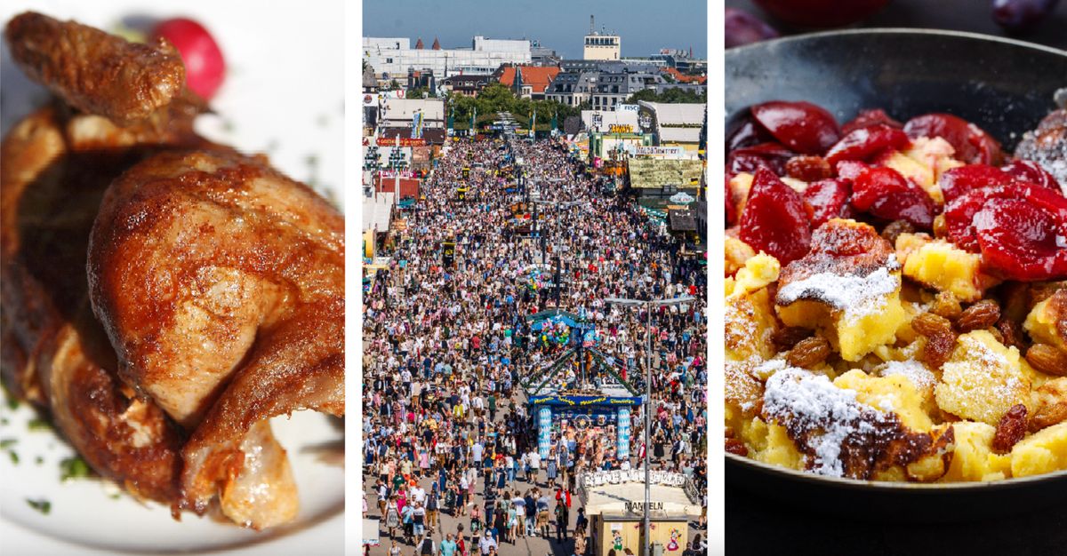 Hendl und Kaiserschmarrn auf dem Oktoberfest