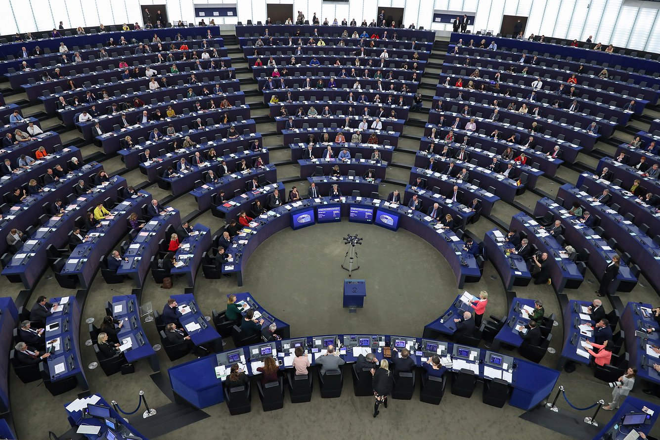 Das vollbesetzte EU-Parlament in Straßburg