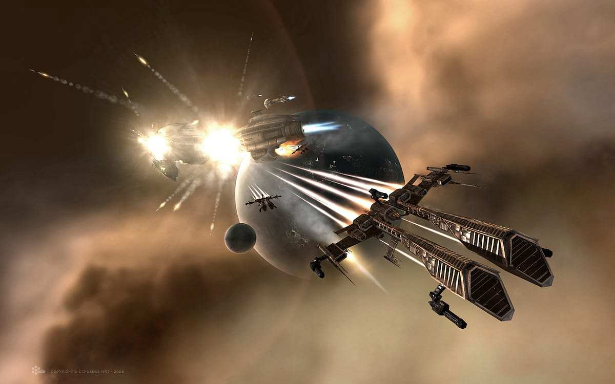 Ein Raumschiff im Internet-Game EVE Online