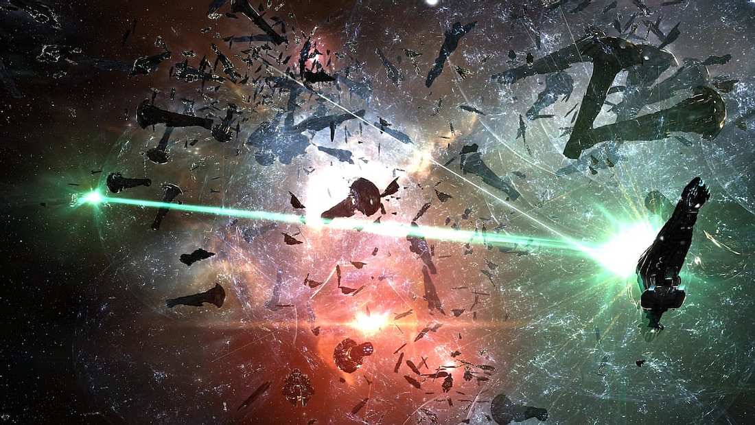 So sieht Sternenkrieg in EVE Online aus Eine Szene aus EVE Online