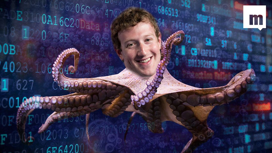 Facebook-Krake Zuckerberg Die Facebook-Datenkrake Mark Zuckerberg