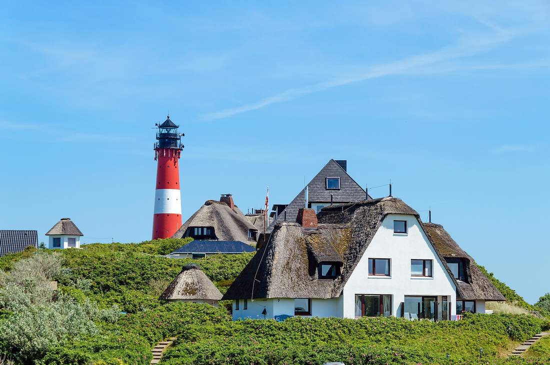 Ferienhaus auf Sylt Leuchtturm und Reetdachhaus auf Sylt