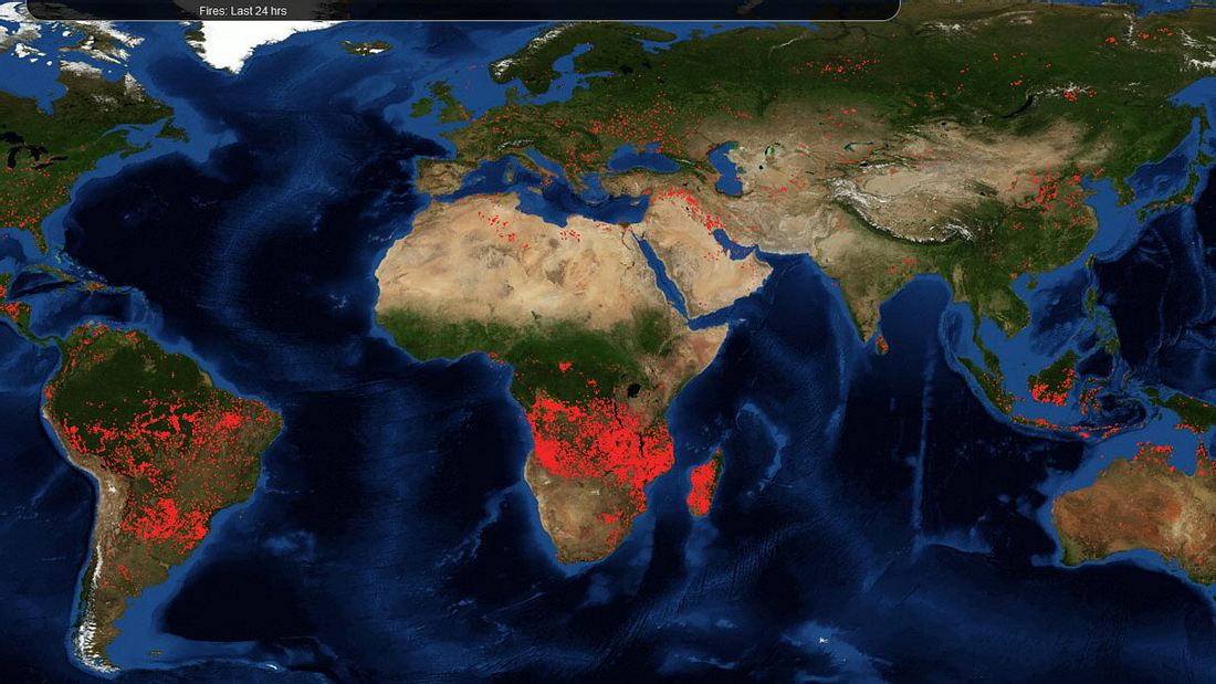 Fire Map der NASA Fire Map der NASA