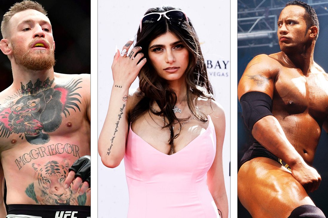 Conor McGregor, Mia Khalifa und The Rock Conor McGregor, Mia Khalifa und The Rock