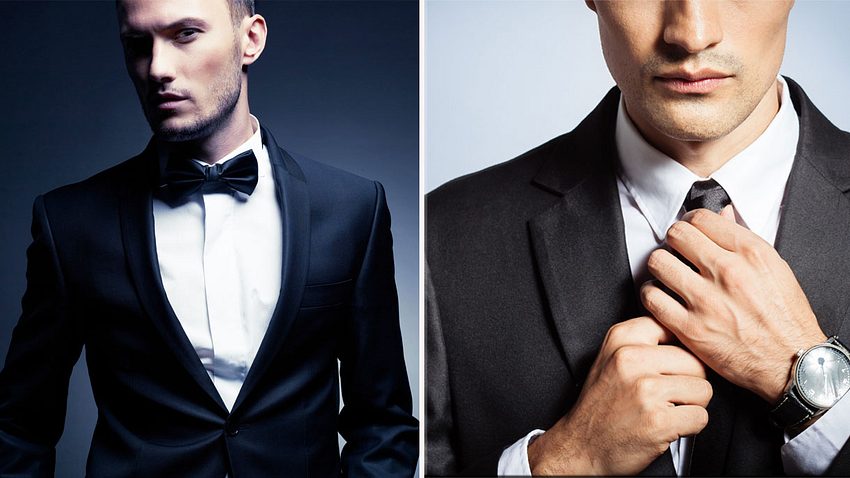 Fliege oder Krawatte zum Anzug? (Symbolfoto/Collage) - Foto: iStock/egorr, iStock/kieferpix