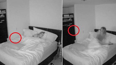 Ist hier zu sehen, wie ein Poltergeist eine junge Frau aus dem Schlaf reißt? - Foto: YouTube/RM Videos