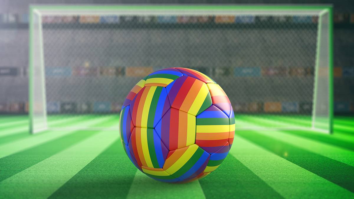 Fußball in Regenbogen-Farben