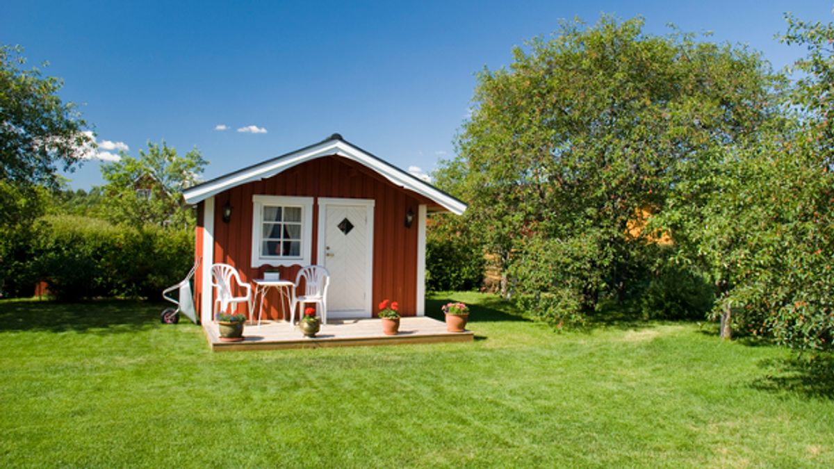 Gartenhaus mit Terrasse