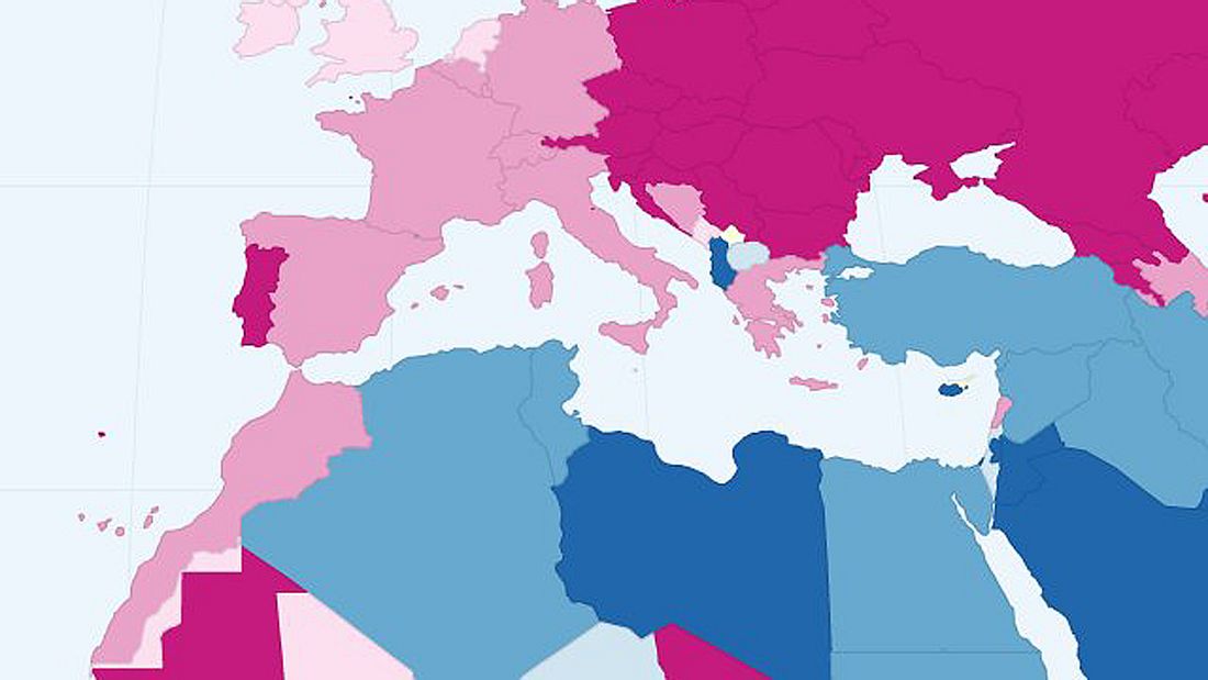 Das weltweite Geschlechtsverhältnis als interaktive Infografik