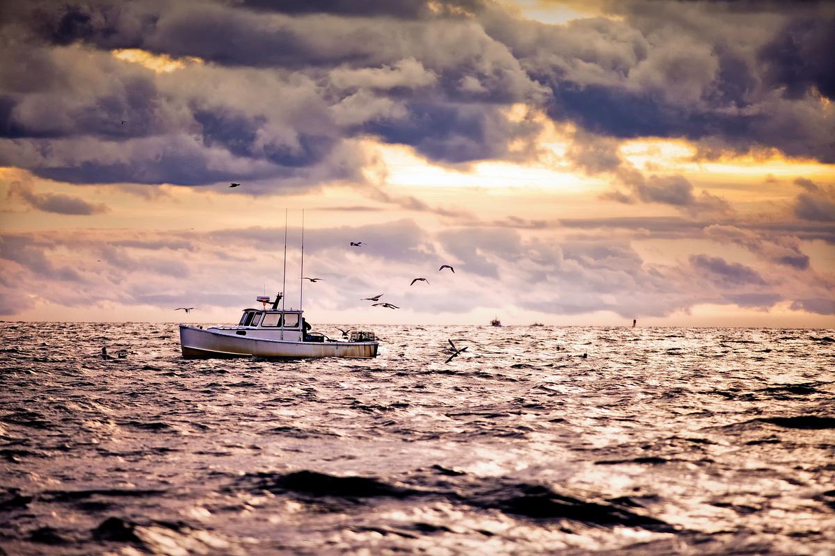 Fischerboot auf dem Meer