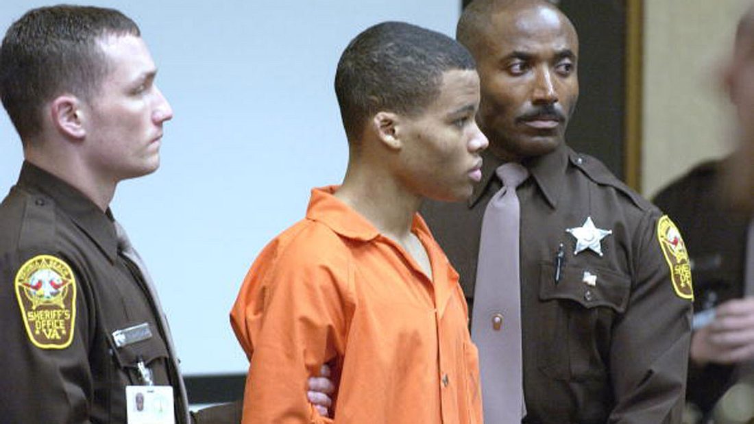 Lee Boyd Malvo während seiner Gerichtsverhandlung