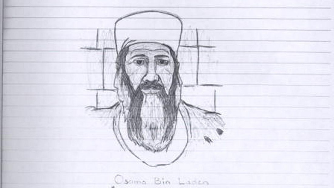 Für Muhammad glaubte Malvo an den Dschihad und malte Bilder von Osama Bin Laden in Haft