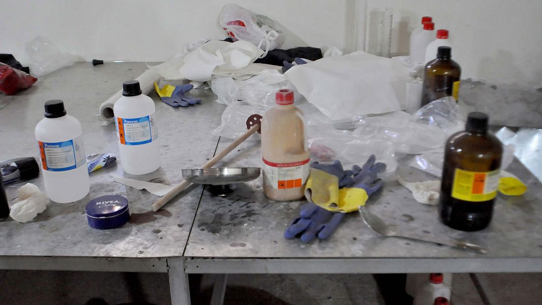 Ein Kokain-Labor in Albanien Ein Kokain-Labor in Albanien