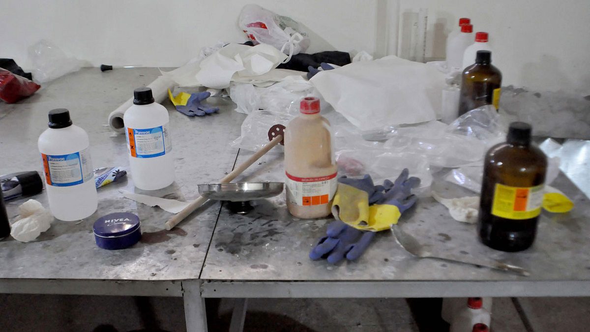 Ein Kokain-Labor in Albanien