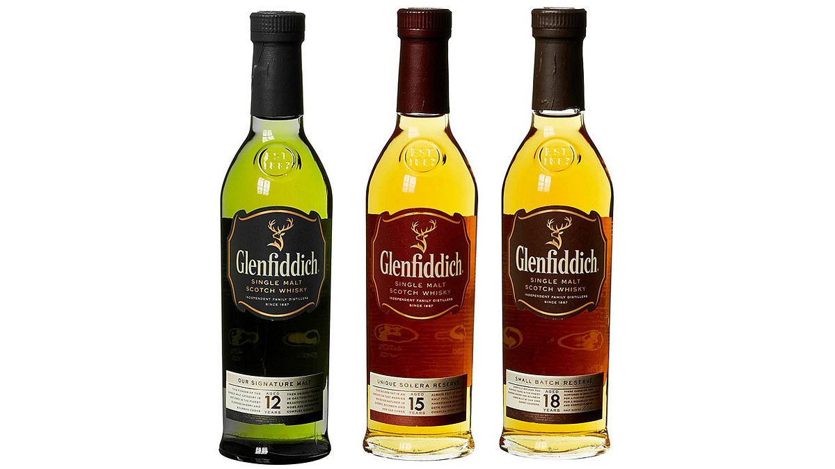 Glenfiddich Mix Pack 12 Jahre, 15 Jahre und 18 Jahre Single Malt Whisky 