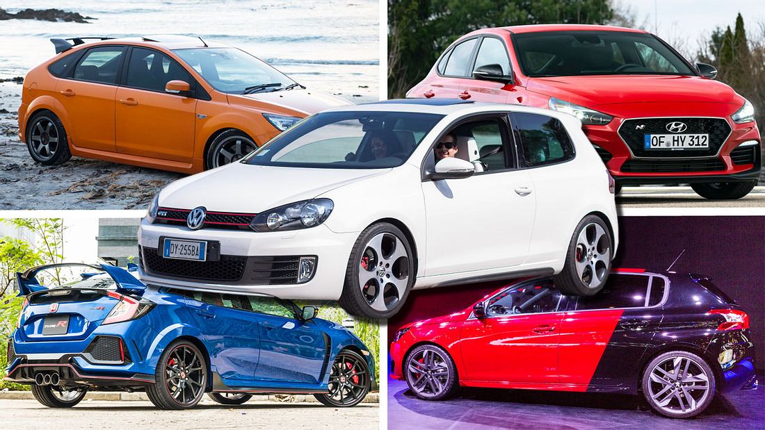 Der VW Golf GTI und seine Herausforderer Der VW Golf GTI und seine Herausforderer
