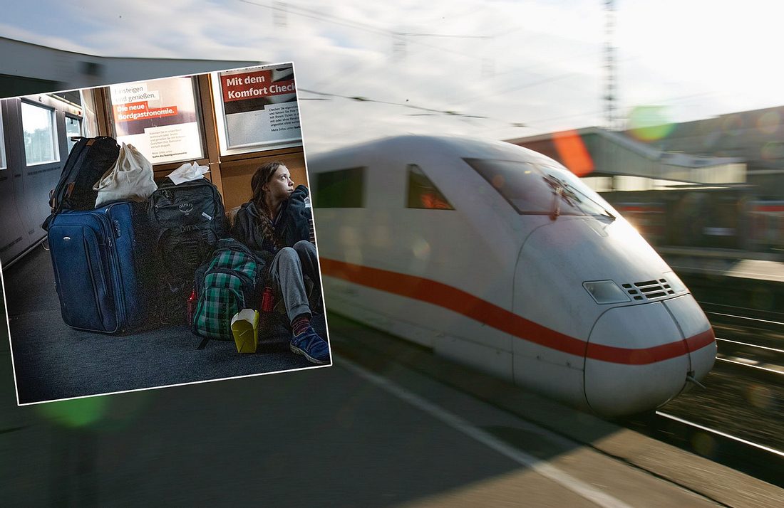 Greta Thunberg in der Deutschen Bahn Greta Thunberg in der Deutschen Bahn