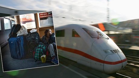 Greta Thunberg fährt ICE - Foto: GettyImages/Patrik Stollarz, Twitter/gretathunberg