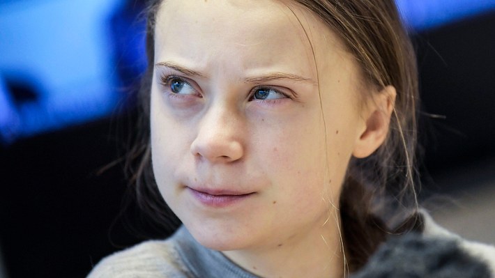 Greta Thunberg während eines Interviews - Foto: Getty Images / Pontus Lundahl