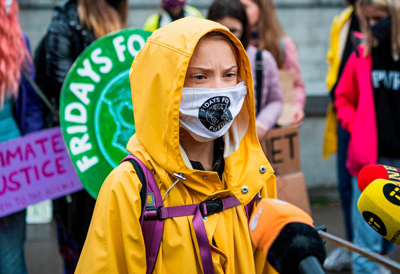 Greta Thunberg bei Klimastreik