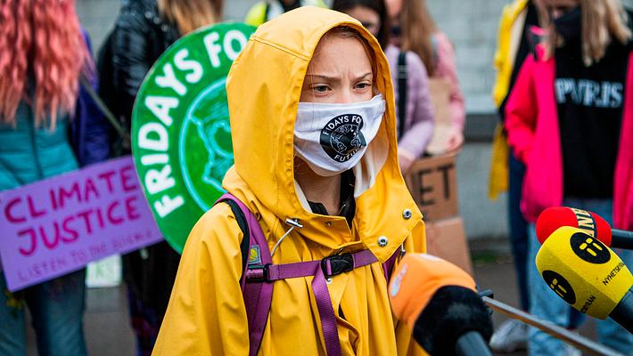 Greta Thunberg bei Klimastreik - Foto: Getty Images / JONATHAN NACKSTRAND