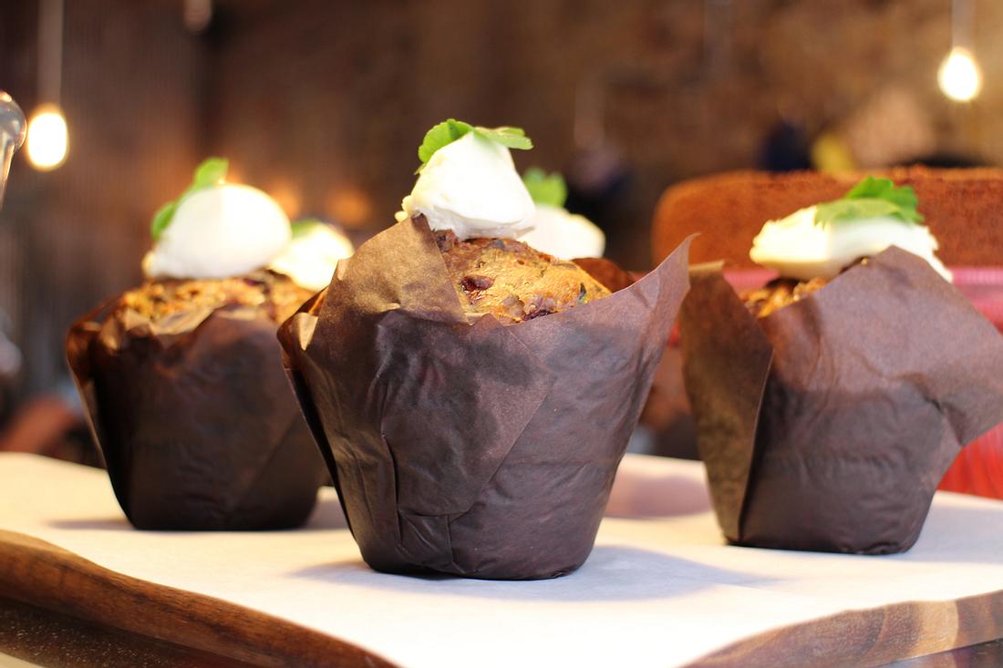 Grünkohlmuffins mit Topping Grünkohlmuffins mit Topping