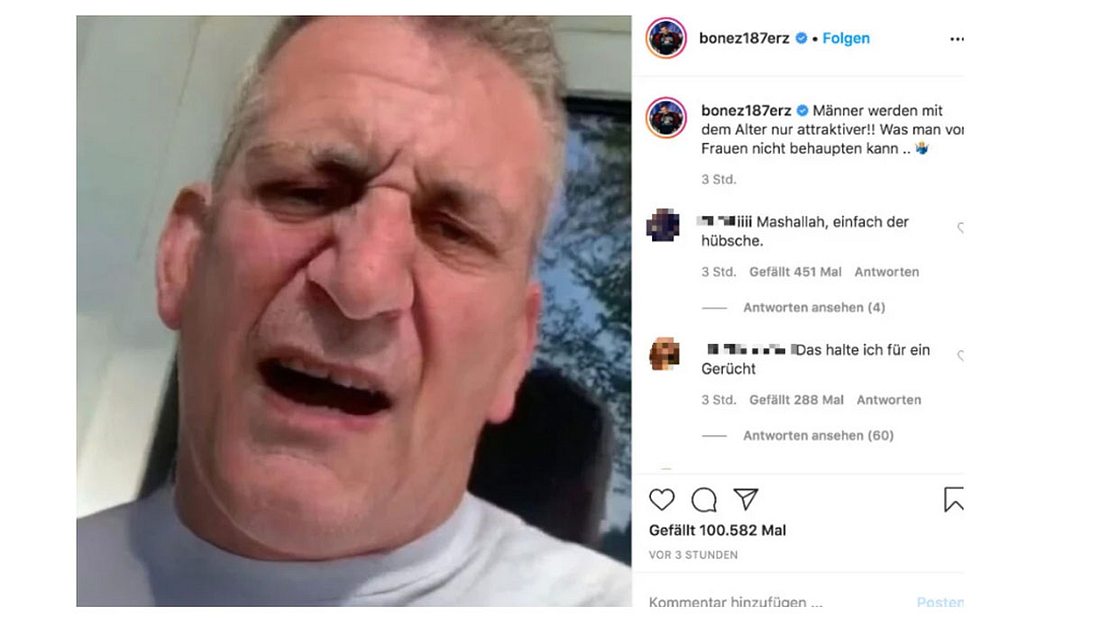 GZUZ gealtert in Post von Bonez MC Gzuz gealtert in Post von Bonez MC