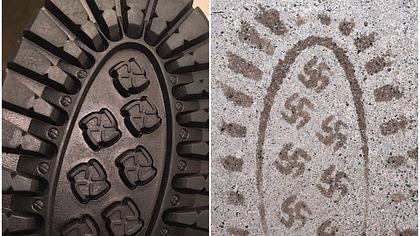 Fail! Schuhe mit Hakenkreuz-Profil - Foto: reddit/FRSHFSHFCKR