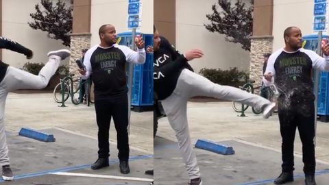 Hans Molenkamp tritt Daniel Cormier den Drink aus der Hand - Foto: Instagram / hansmolenkamp