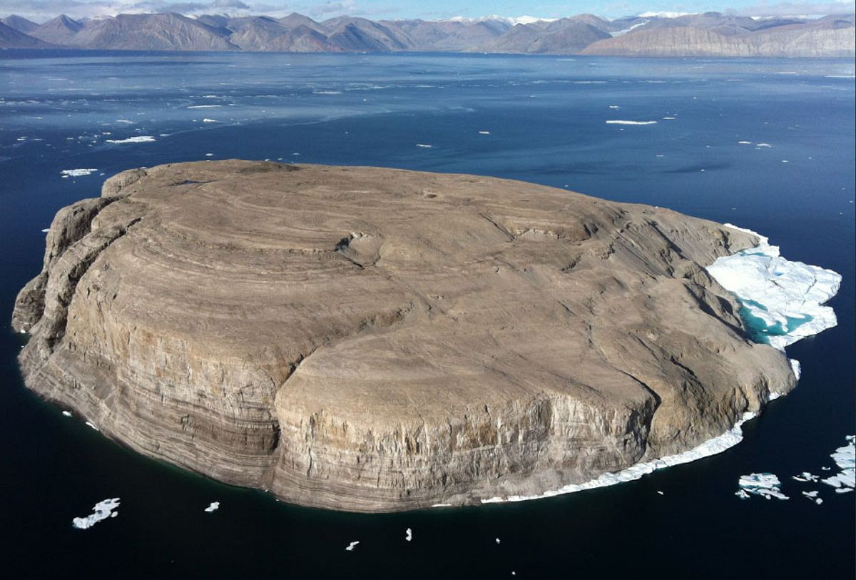 Hans-Insel als Zankapfel zwischen Kanada und Dänemark.