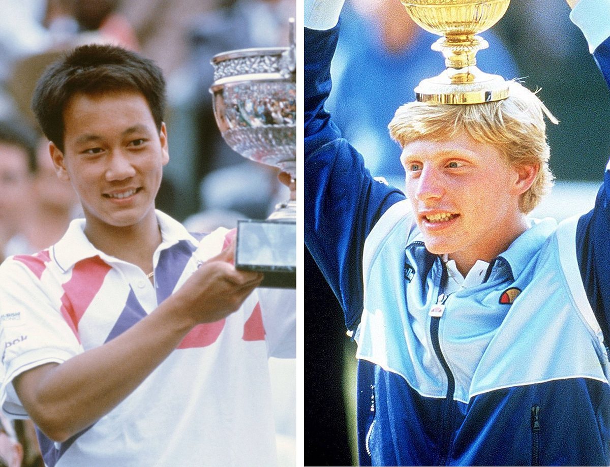 Michael Chang und Boris Becker