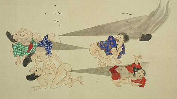 He-gassen ist japanische Kunst, die epische Furz-Kriege illustriert - Foto: WASEDA UNIVERSITY