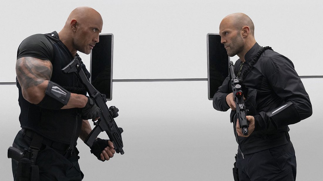 Dwayne The Rock Johnson und Jason Statham in Hobbs & Shaw Dwayne The Rock Johnson und Jason Statham in Hobbs & Shaw