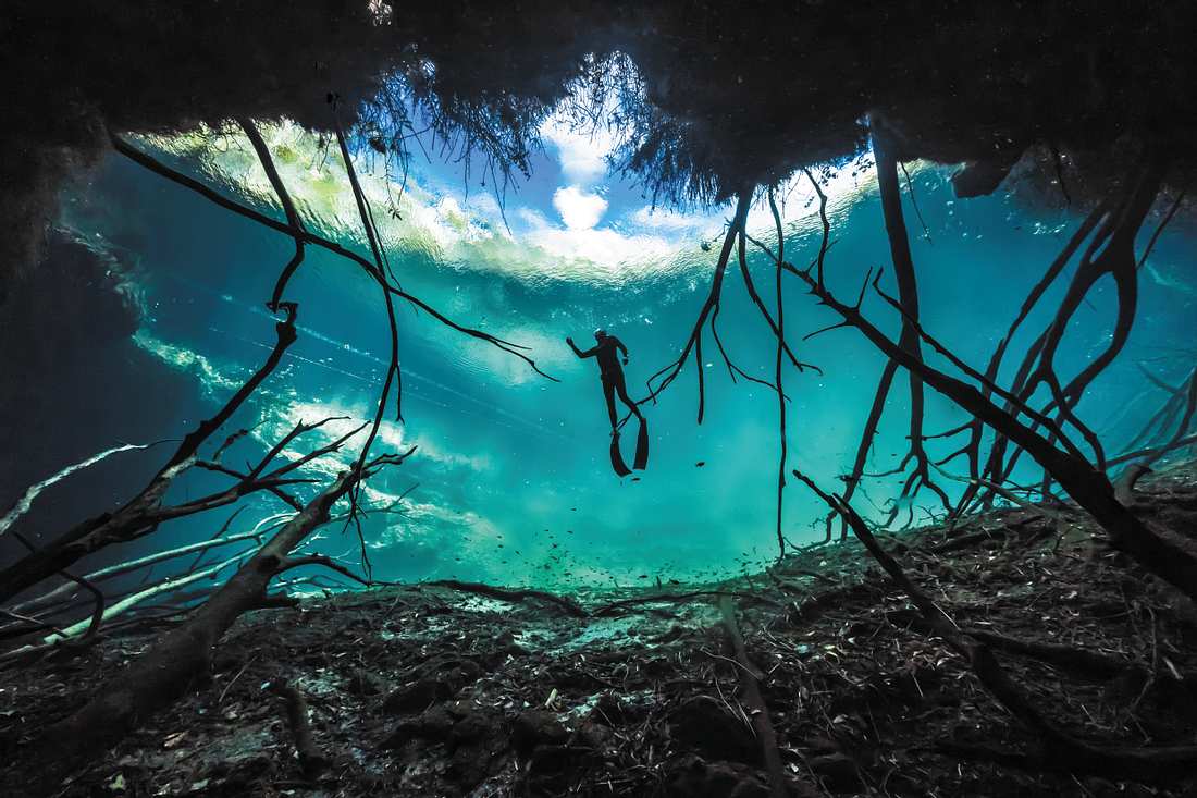 Taucher im Meer Taucher im Meer