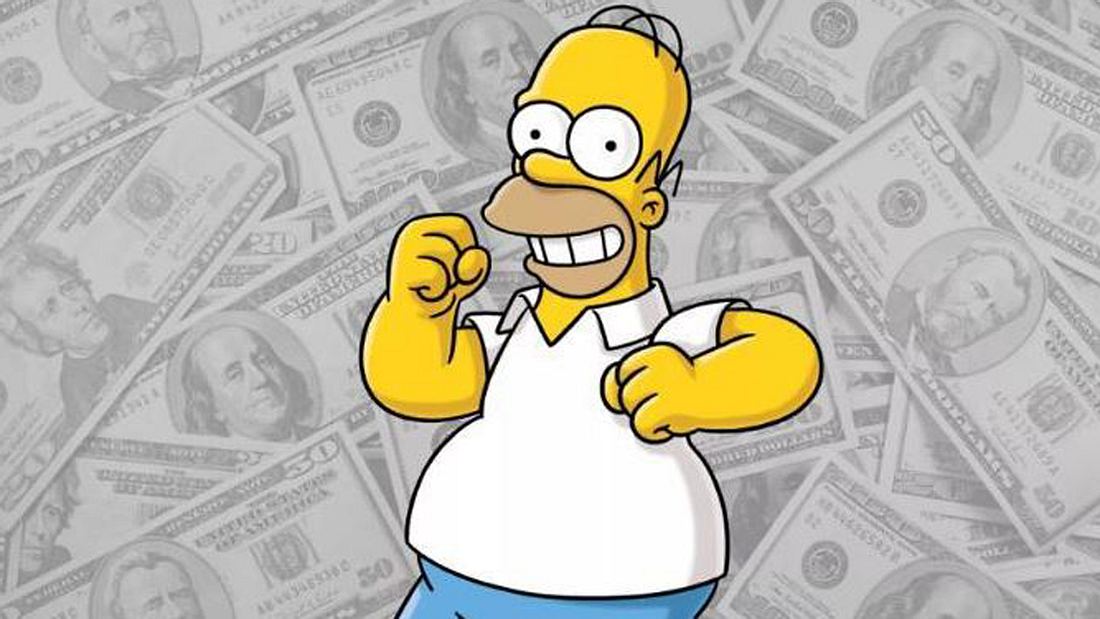 So viel Geld verdient Homer Simpson