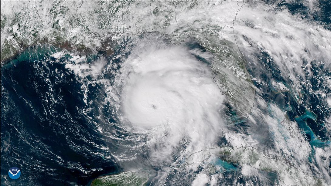 Hurricane Michael, Satelliten-Aufnahme - Foto: National Oceanic and Atmospheric Administration (NOAA)