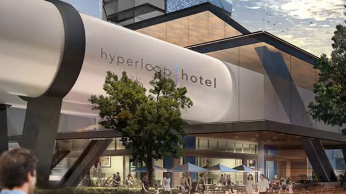 Das überschallartige Hyperloop Hotel.