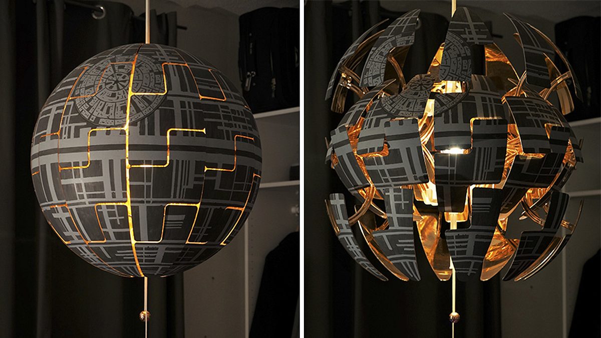 Star Wars Todesstern: So bastelst aus der IKEA PS 2014 Lampe einen Todesstern