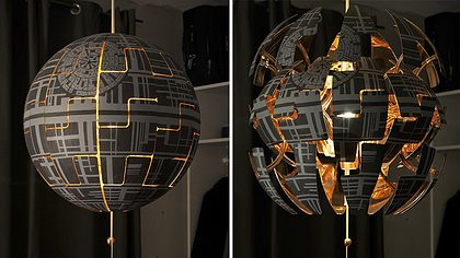 Star Wars Todesstern: So bastelst aus der IKEA PS 2014 Lampe einen Todesstern - Foto: Screenshots YouTube/Maria Krüger