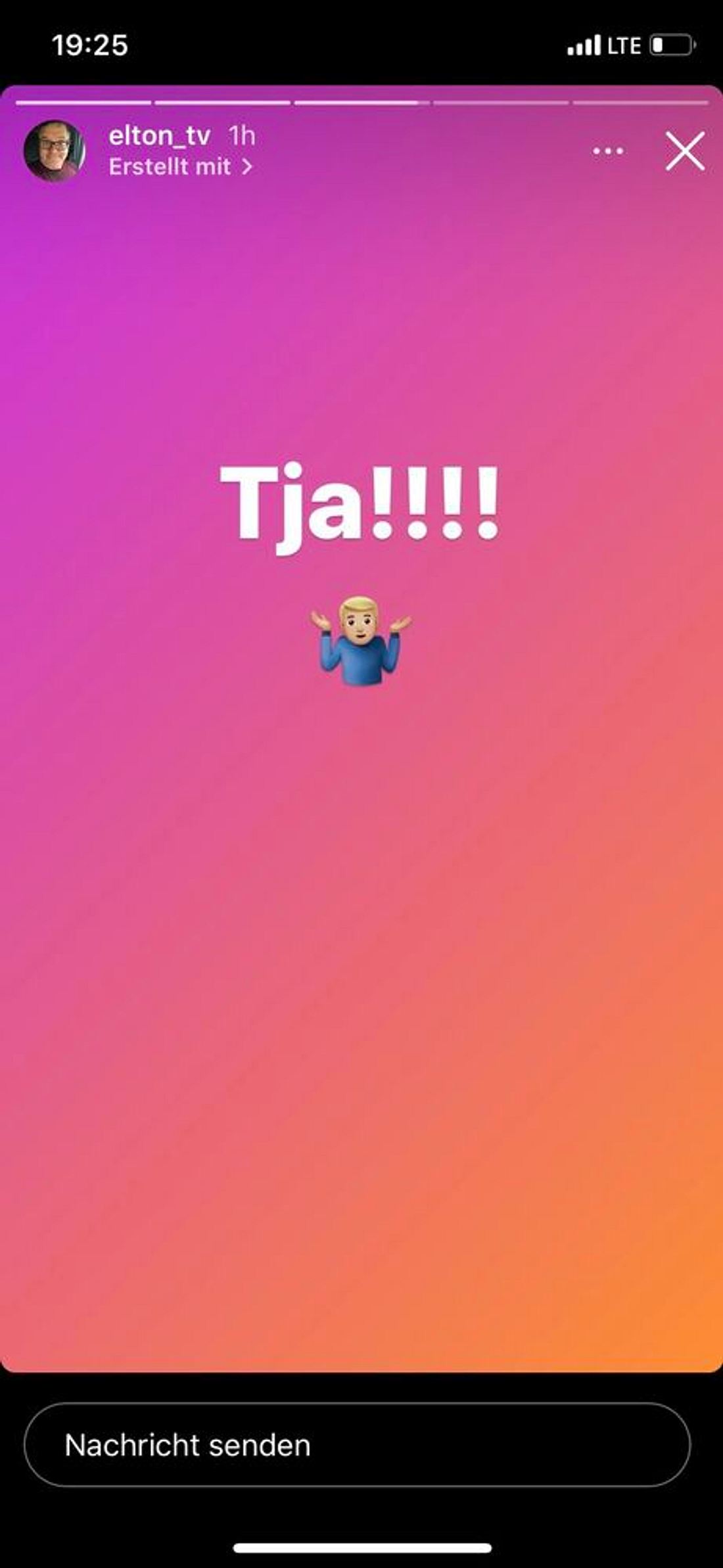 Text via instagram-Storys