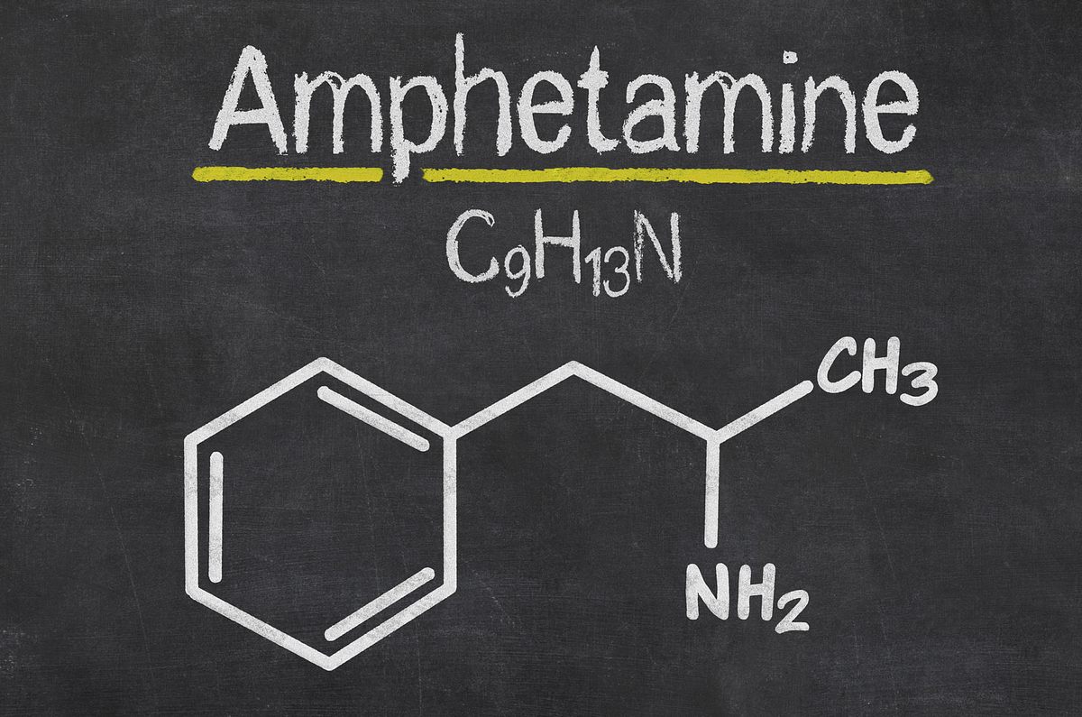 Die chemische Formel von Amphetamin