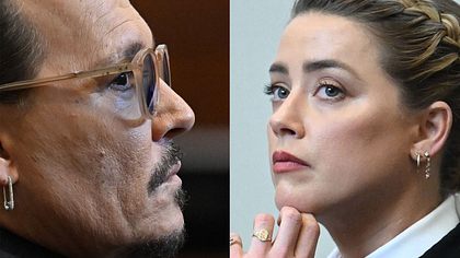 Johnny Depp, Amber Heard - Foto: Getty Images/	JIM WATSON, Collage bearbeitet von Männersache