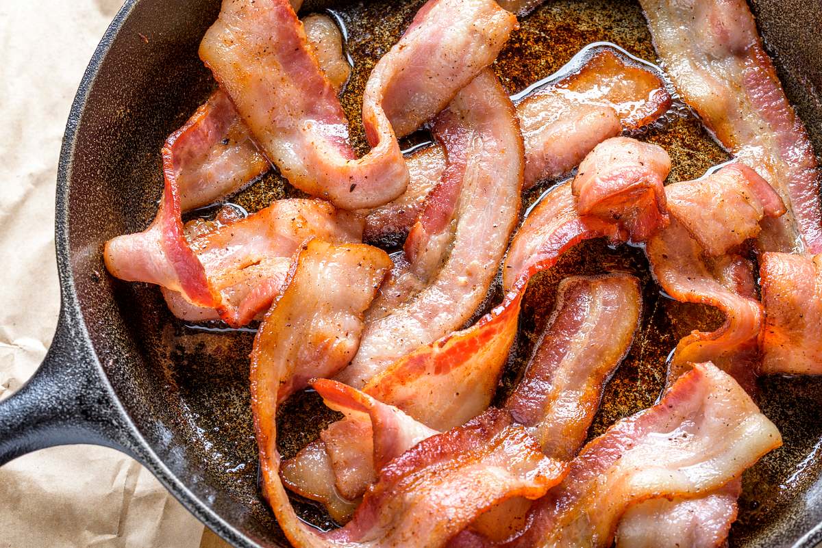 Pfanne mit Bacon