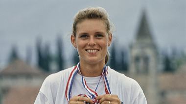 Weltbeste Leitathletin der Wendejahre: Katrin Krabbe - Foto: Getty Images / Bongarts