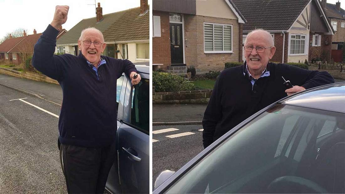 Keith machte mit 79 Jahren den Führerschein Keith machte mit 79 Jahren den Führerschein