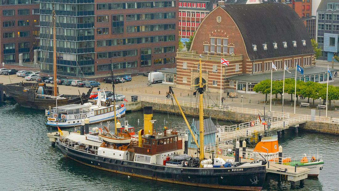 Ehemalige Fischauktionshalle: Das Schifffahrtsmuseum. Kieler Schifffahrtsmuseum