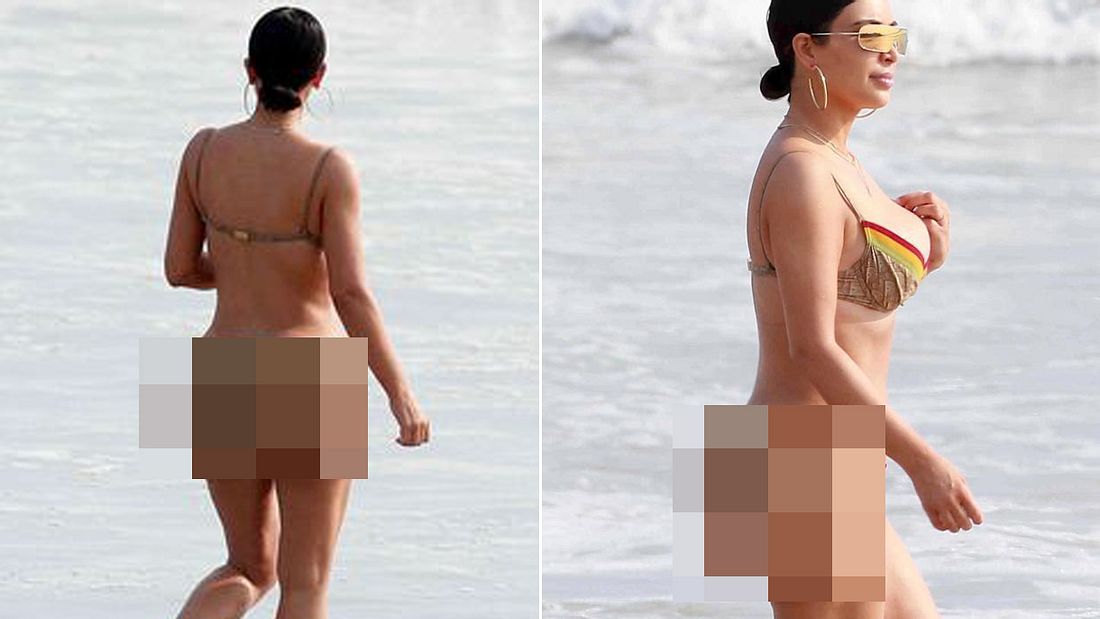 Kim Kardashian hat Cellulite: Das beweisen Fotos, die Paparazzi an einem Strand in Mexiko schossen