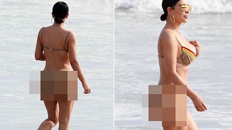 Kim Kardashian hat Cellulite: Das beweisen Fotos, die Paparazzi an einem Strand in Mexiko schossen - Foto: twitter/GeoffDash