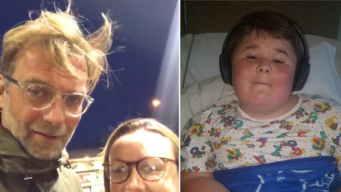 Jürgen Klopp schickt Videobotschaft an kranken Jungen Jürgen Klopp und der kleine Noah (13)